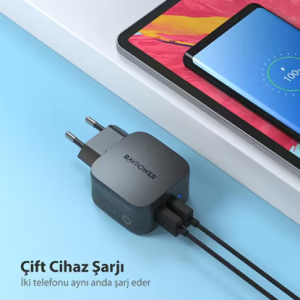 Ravpower RP-PC121 Iki USB Portlu 17W Hızlı Şarj Aleti